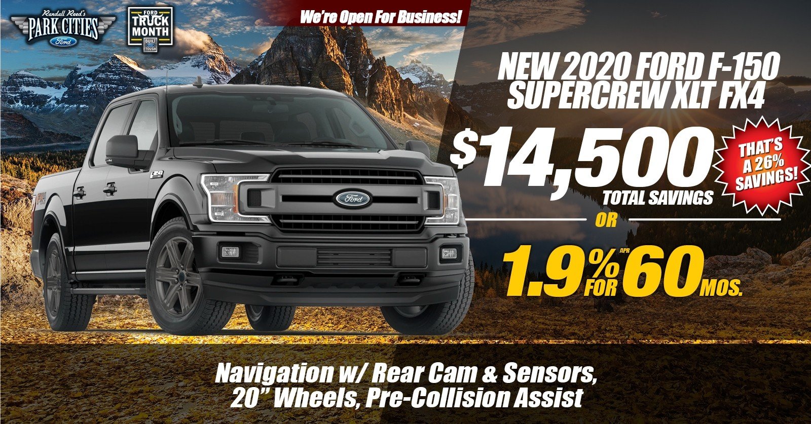 New 2020 Ford F-150 XLT Available for Sale at Park Cities Ford of Dallas - Located in Dallas, TX