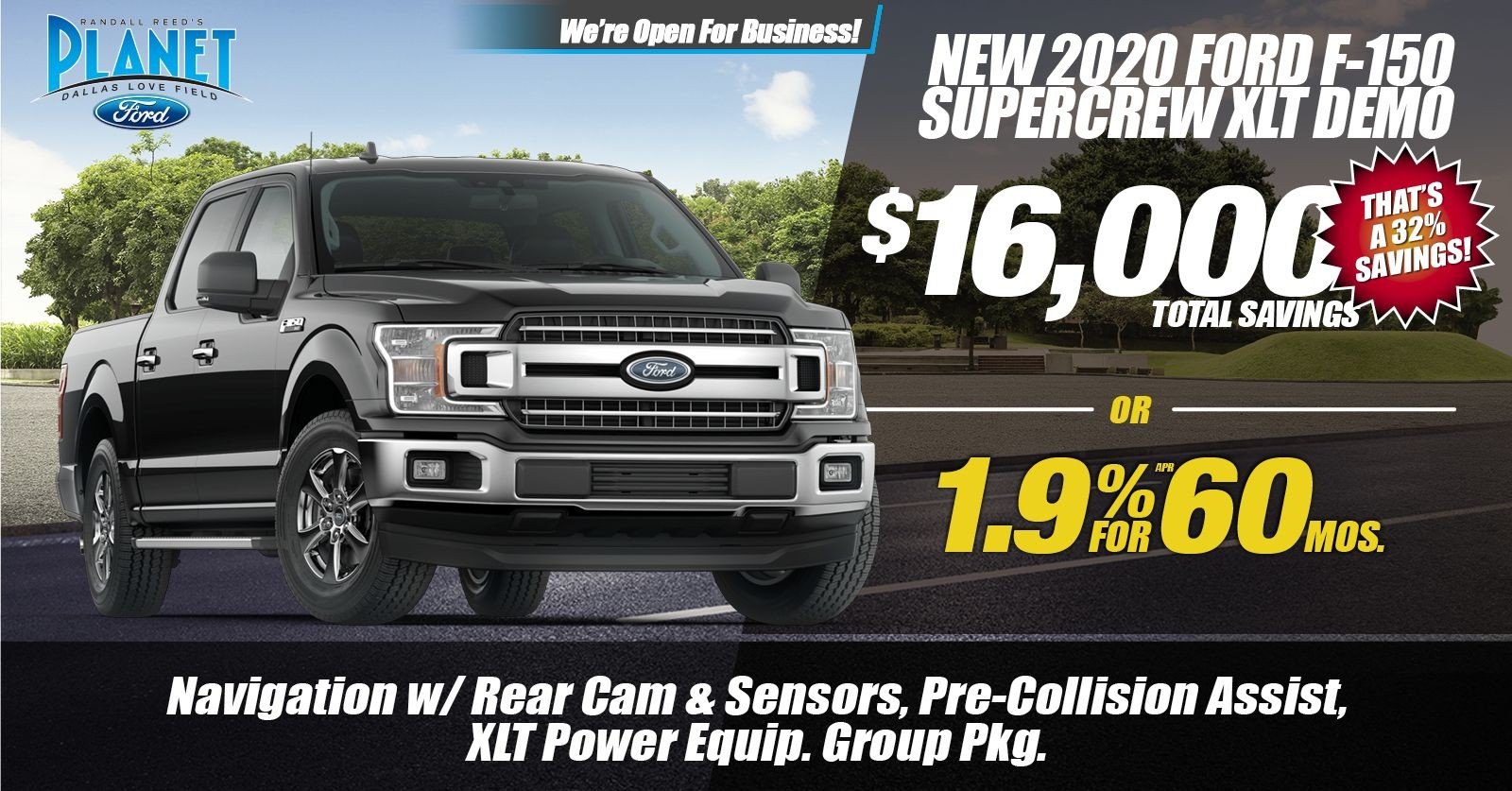 New 2020 Ford F-150 XLT Available for Sale at Park Cities Ford of Dallas - Located in Dallas, TX
