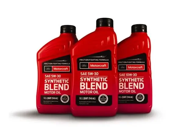 Three Synthetic Blend Motor Oil Bottles