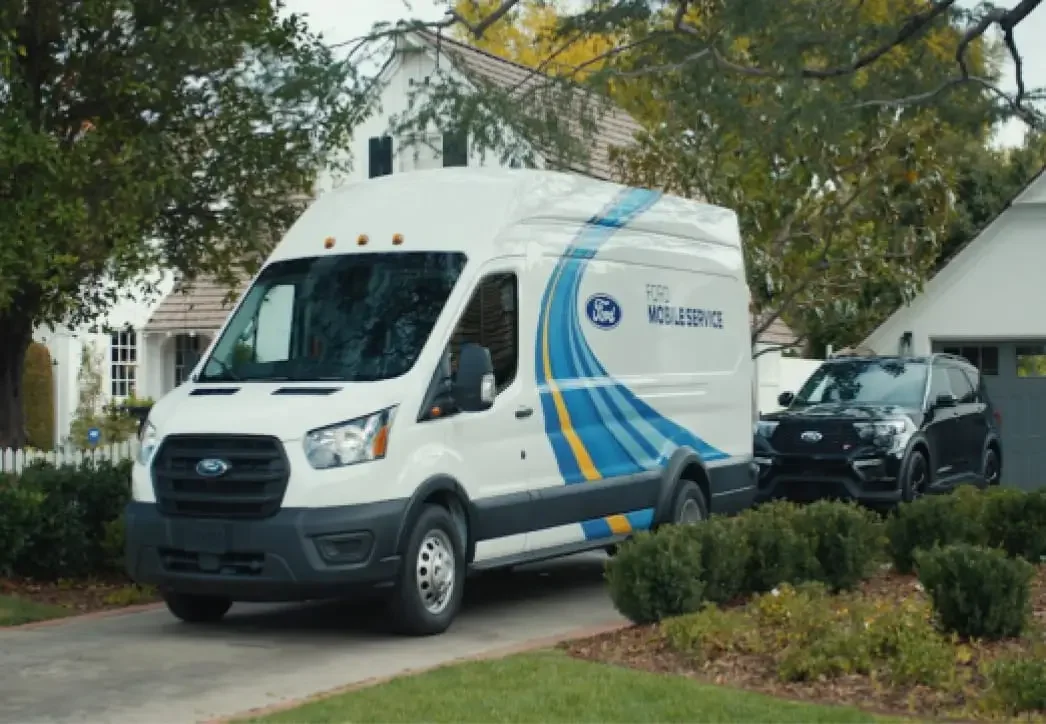 Ford Mobile Service van parked in a driveway