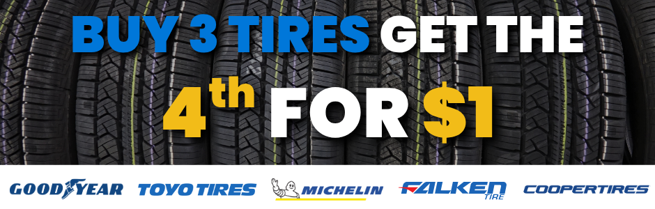 Buy Three Tires Get the 4th for a $1