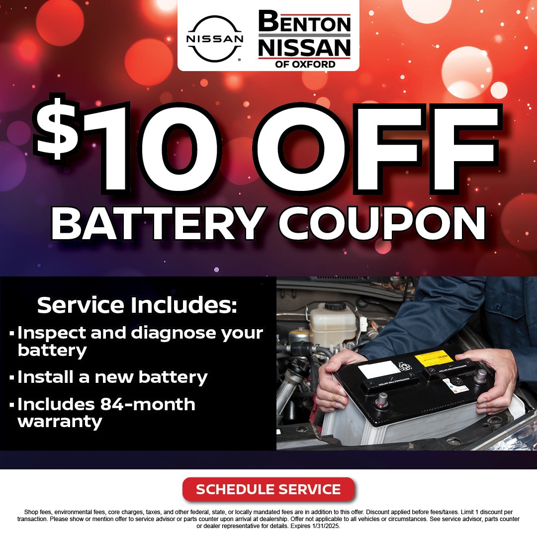 Service Coupons - Save Money At Benton Nissan in Oxford AL