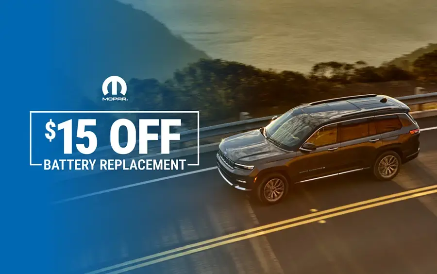 $15 off* Battery Replacement