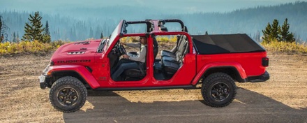 Red 2022 Jeep Gladiator.
