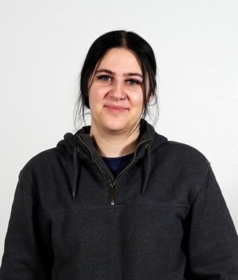 Lube Rack Service Advisor Mica Klein in Service at Eide Ford Mandan