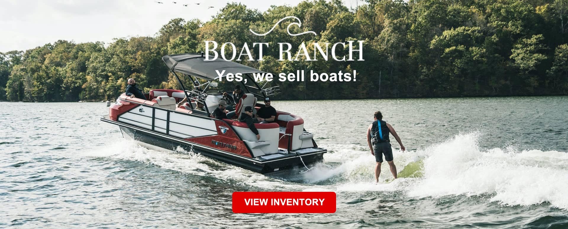 Truck Ranch man surfing on boat