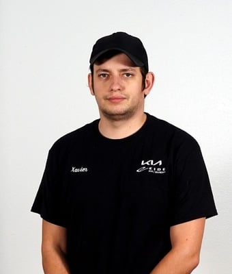 Lube Technician Xavier Preabt in Service at Eide Kia Mandan