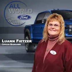 Office Manager Luann Fietzer in Management at All World Ford