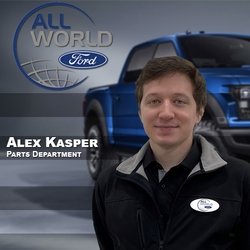 Parts Department Alex Kasper in Parts at All World Ford