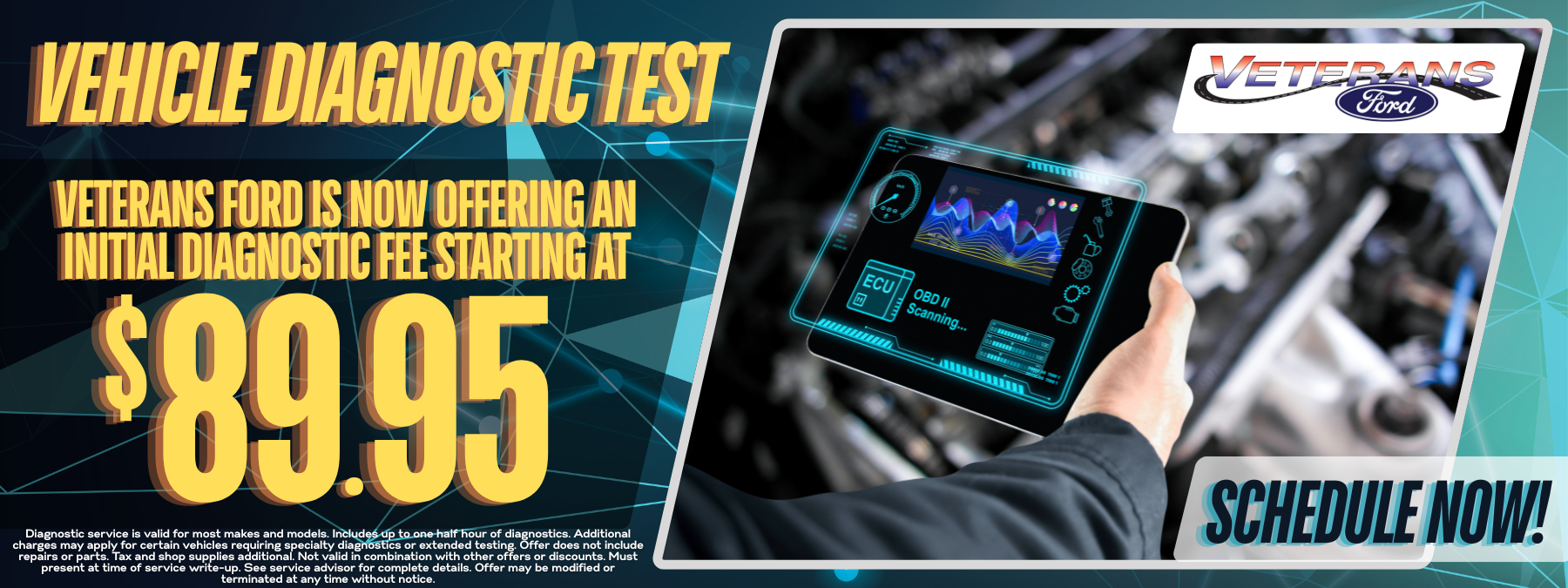 Vehicle Diagnostics Starting at $89.95