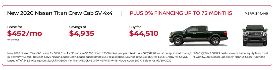 nissan titan special