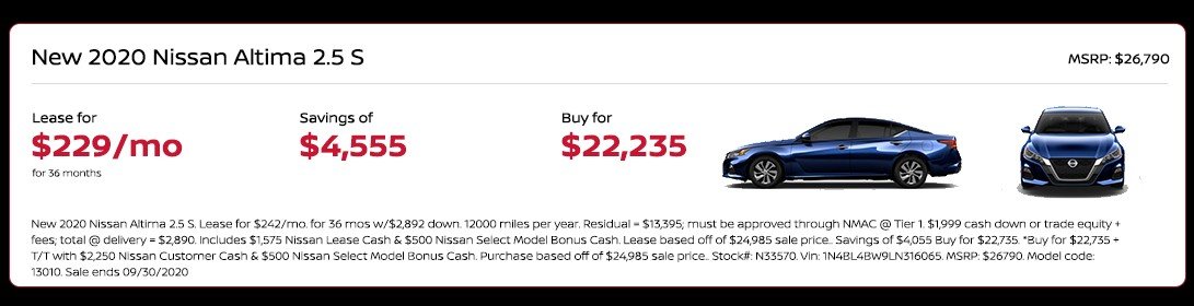 nissan altima special
