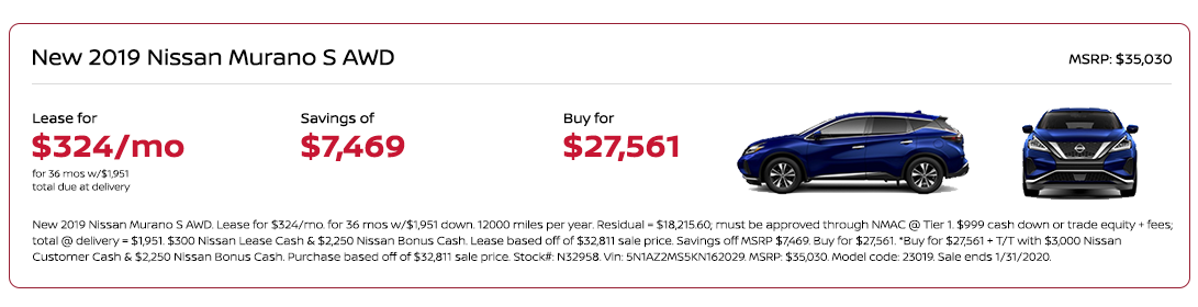 nissan murano special