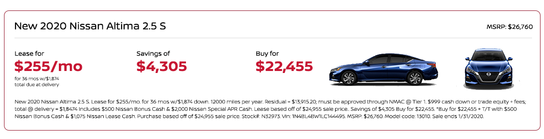 nissan altima special