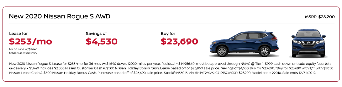 nissan rogue special