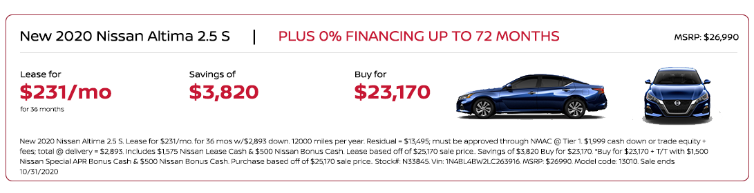 nissan altima special