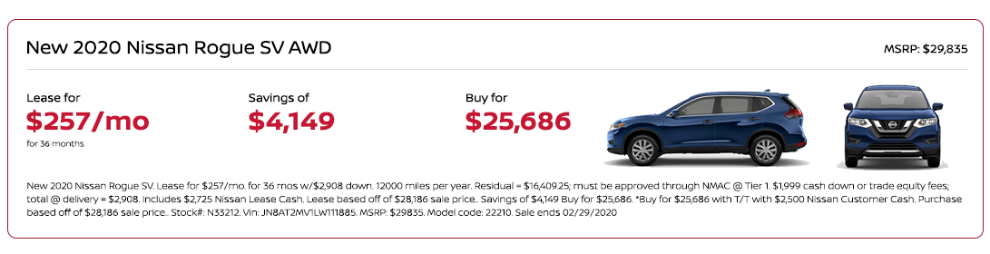 nissan rogue special
