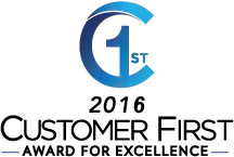 2016 Customer first award of excellence