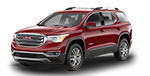 New red GMC Acadia on display at Cable Dahmer Buick GMC in Independence, MO.