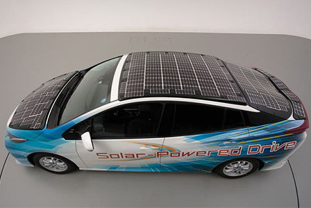 Solar-powered Toyota Prius concept hybrid.