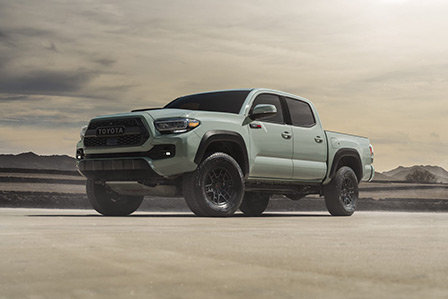 2021 gray Toyota Tacoma available at Westbury Toyota on Long Island.