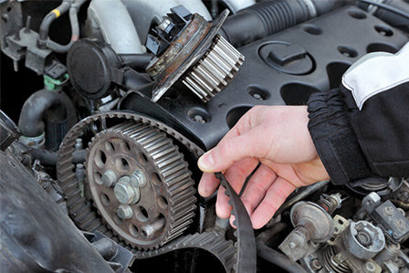 Checking belts on a Toyota here on Long Island, NY.