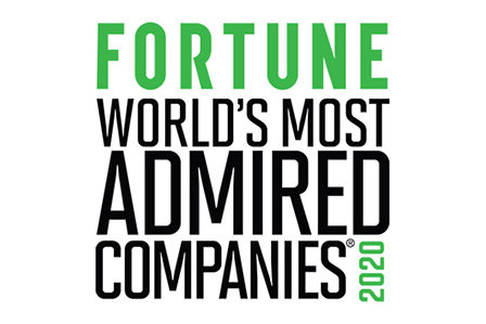 Fortune magazine world's most admired companies list logo.