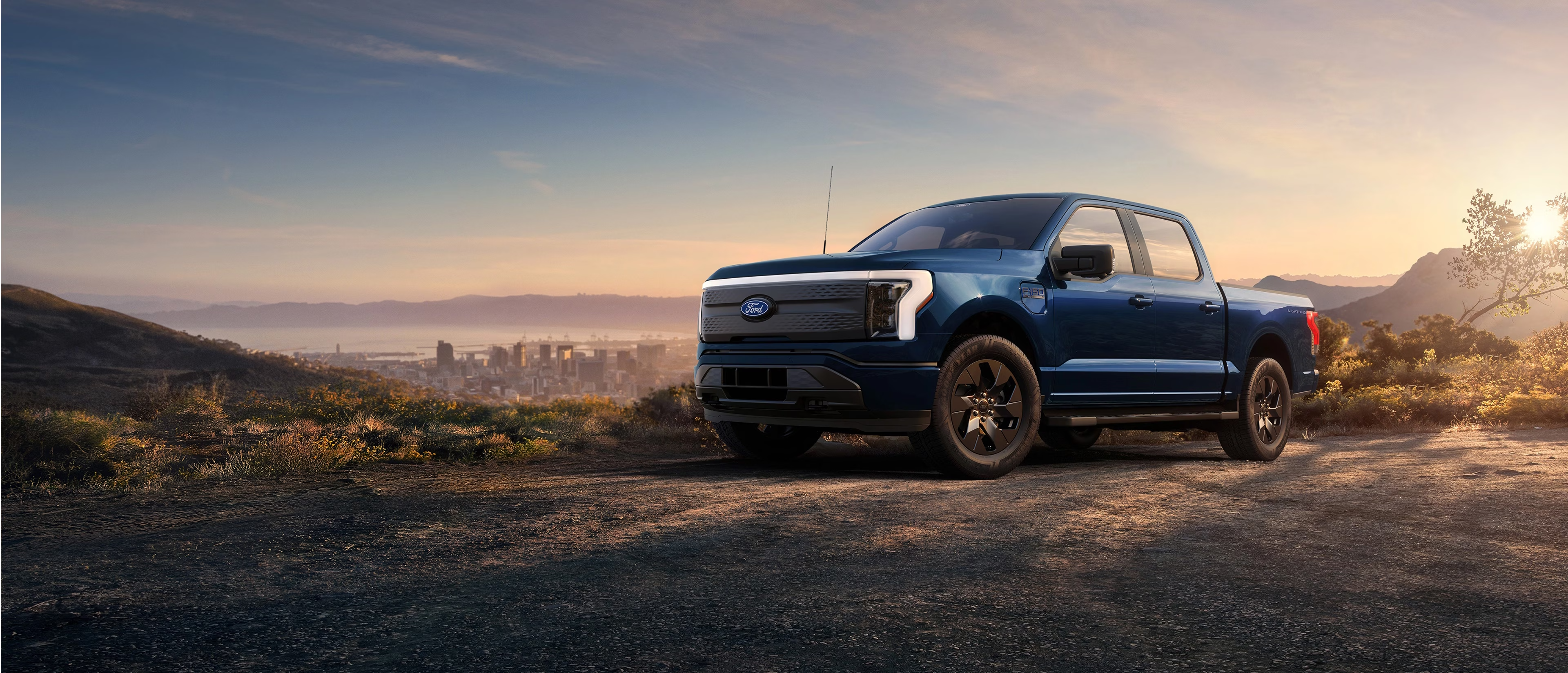 Blue Ford F-150 Lightning Performance