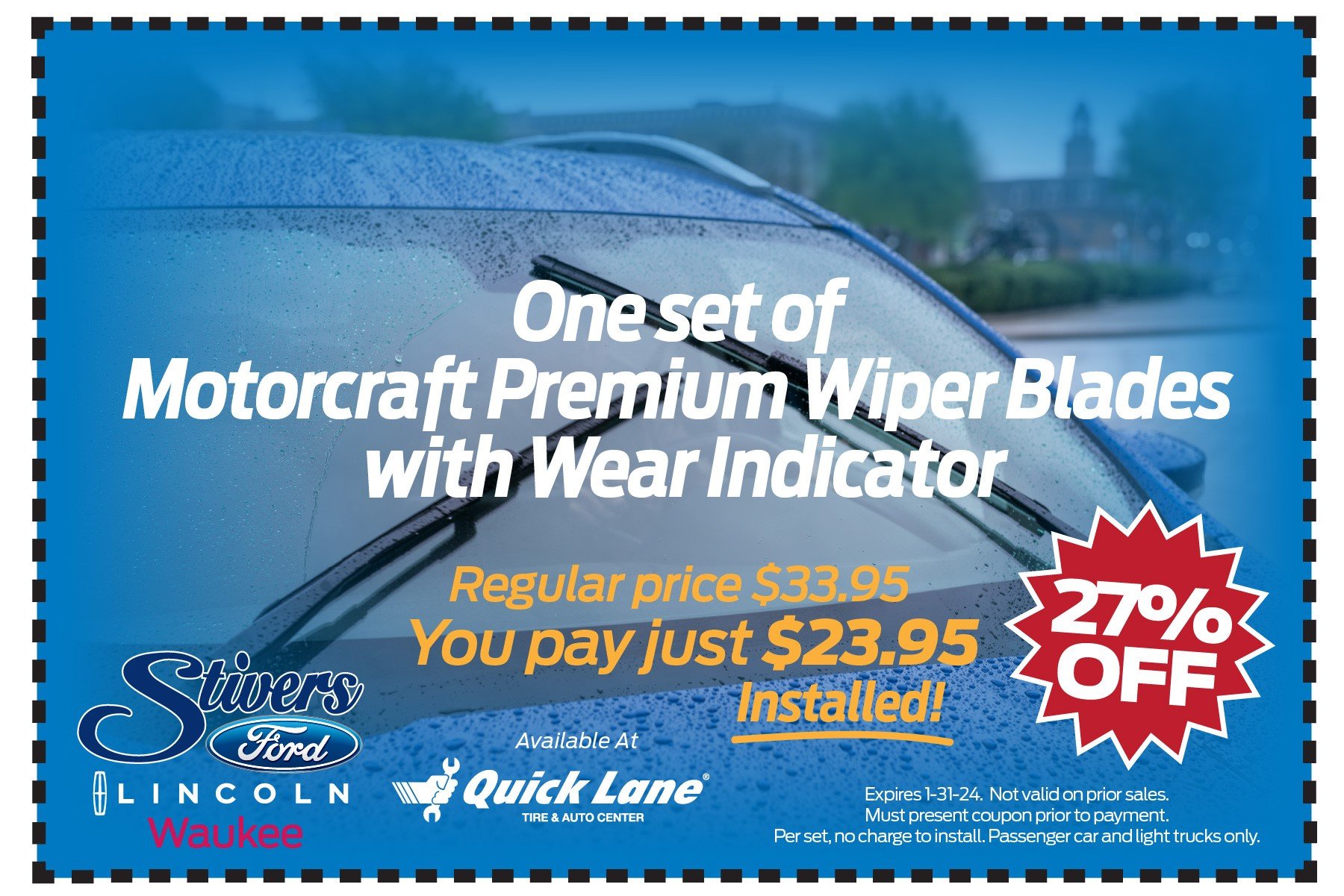 Quicklane Specials at Stivers Ford Lincoln