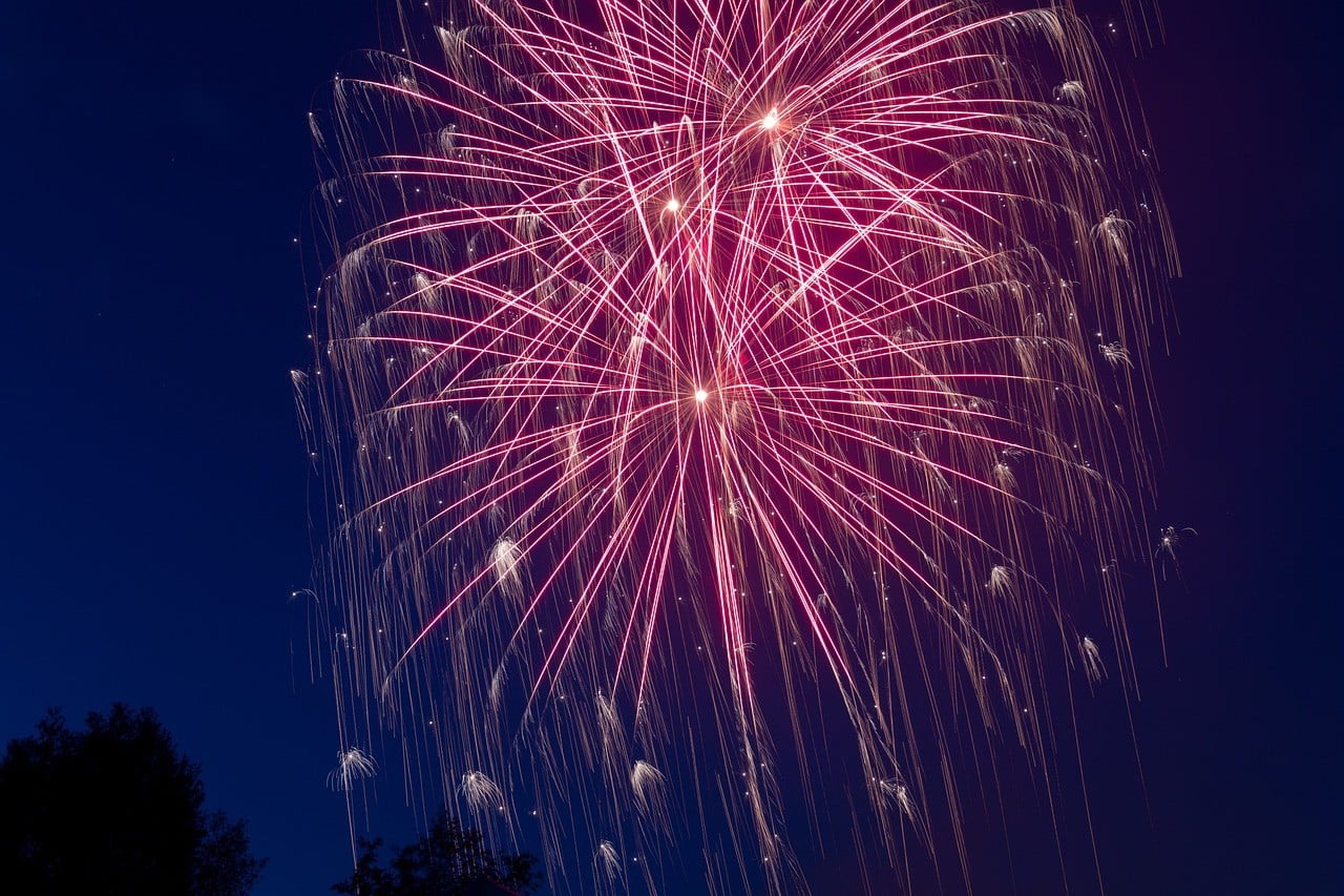 Fireworks near Montgomery, Alabama