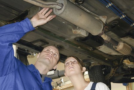 Muffler inspection conducted here on Long Island, NY.