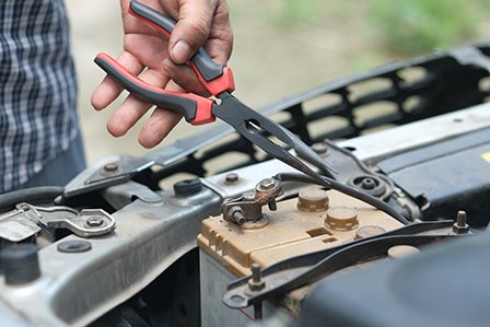 Replacing car battery on Long Island, NY.