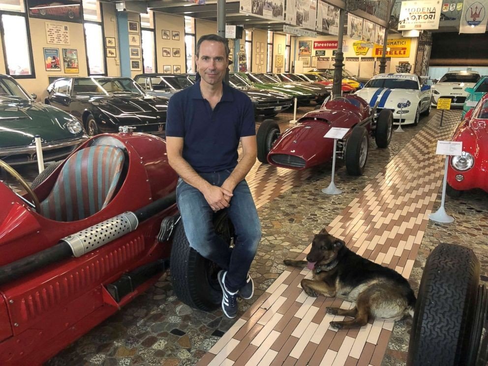 Matteo Panini, with his dog named Car