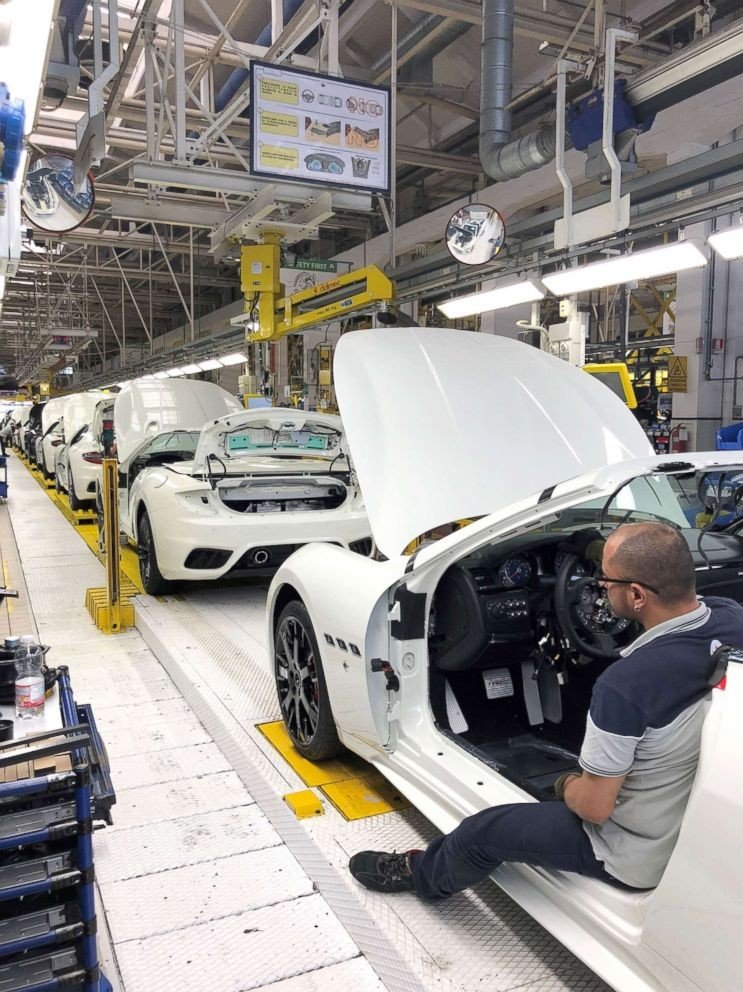 New models of the six-figure GranTurismo and GranTurismo Spyder on assembly line