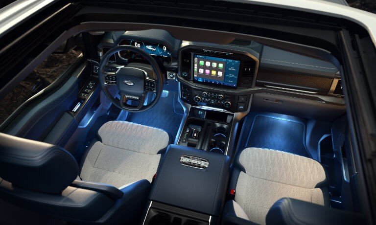 2021 Ford F150 interior front seat view