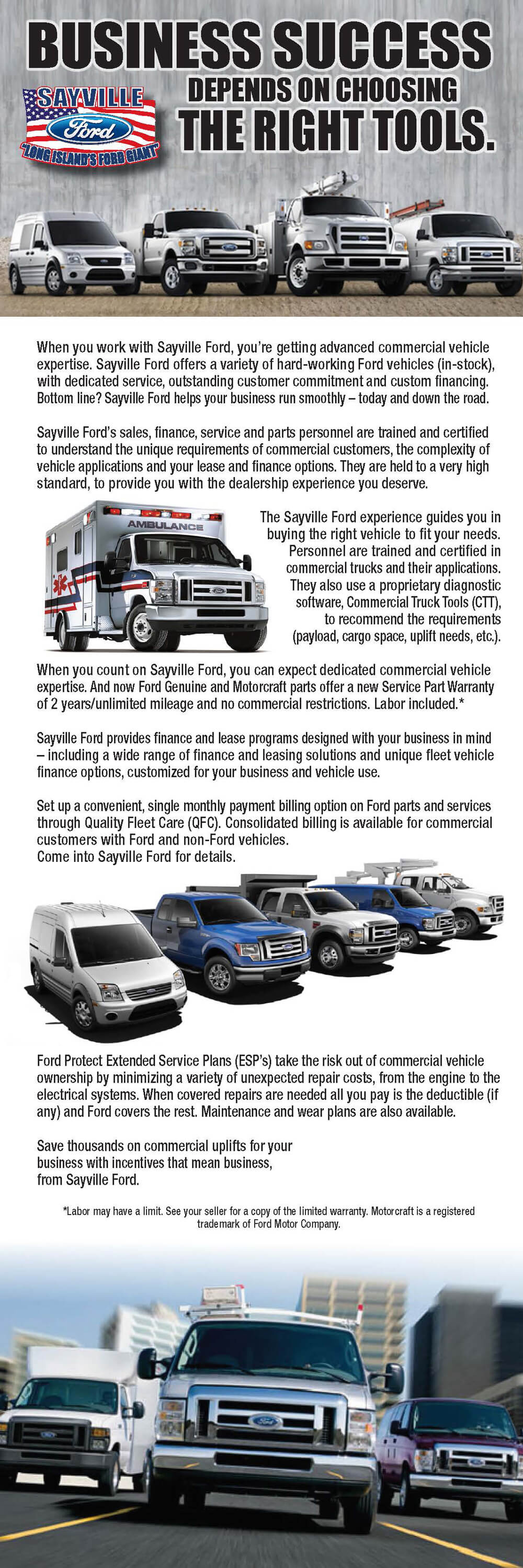 Ford Commercial and Fleet Vehicle Information For Long Island Businesses