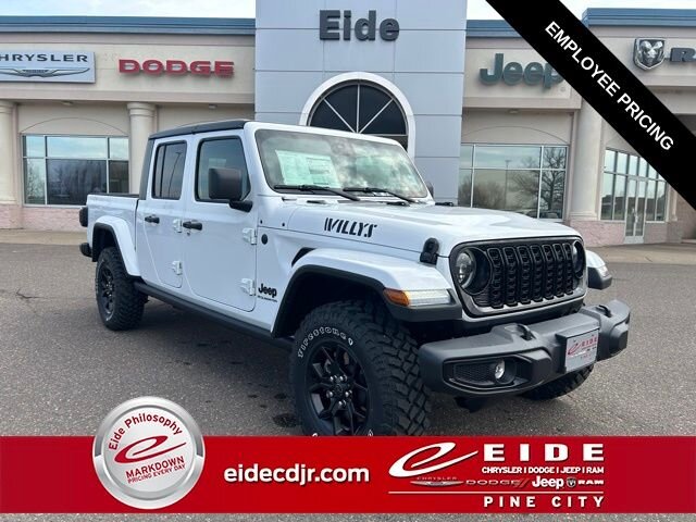 Lease this 2025, White, Jeep, Gladiator, Willys
