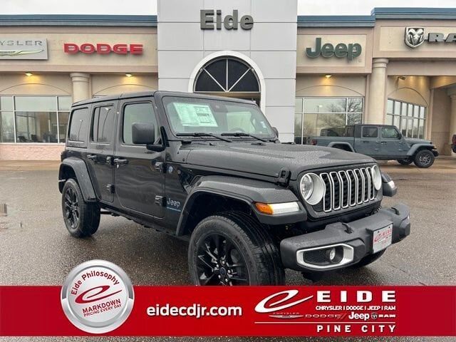 Lease this 2025, Black, Jeep, Wrangler, Sahara 4xe
