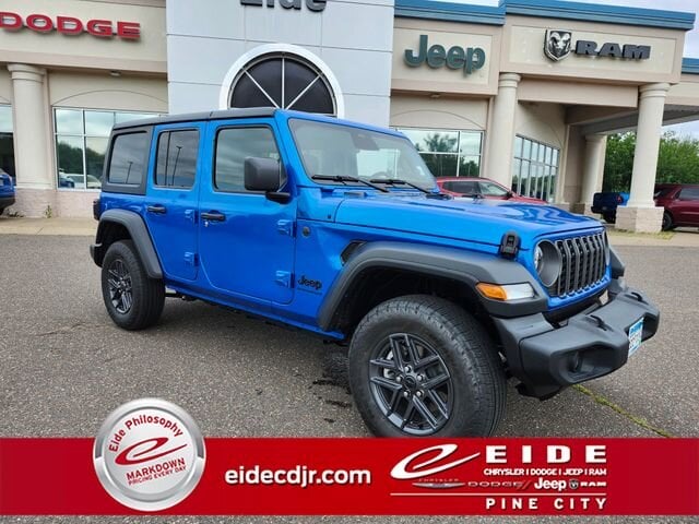 Lease this 2025, Blue, Jeep, Wrangler, Sport S