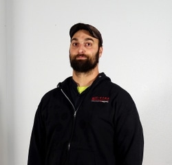 Used Car Technician Travis Laframboise in Service at Eide Chrysler