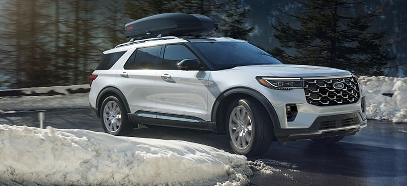 White 2025 Ford Explorer Trims