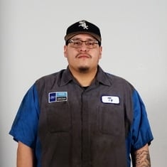 Lube Technician Ty Goodnature in Service at Eide Ford