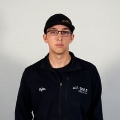 Assistant Body Shop Manager Myles Miller in Body Shop at Eide Ford