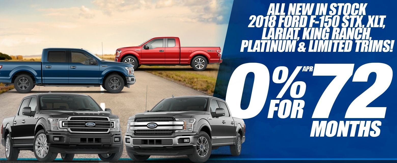 0 apr for 72m on new 2018 ford f 150