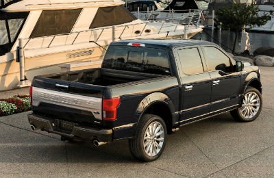 2019-Ford-F-150 exterior back fascia and passenger side at boatyard