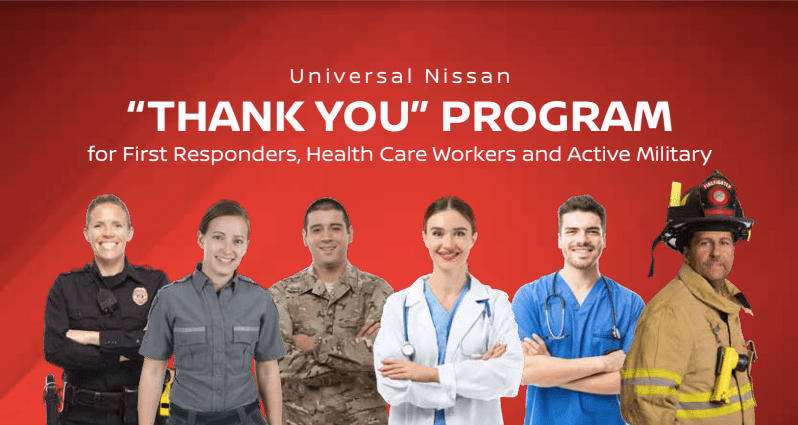 Orlando First Responder Nissan Service Discount Universal Nissan 'Thank You' Program for First Responders, Health Care Workers and Active Military
